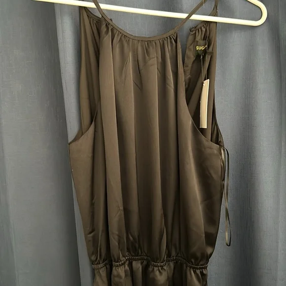 Sugarlips black silky jumpsuit - Picture 6 of 8